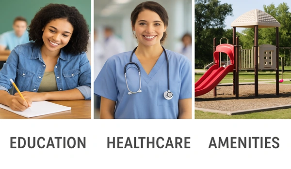 Education, Healthcare & Amenities
